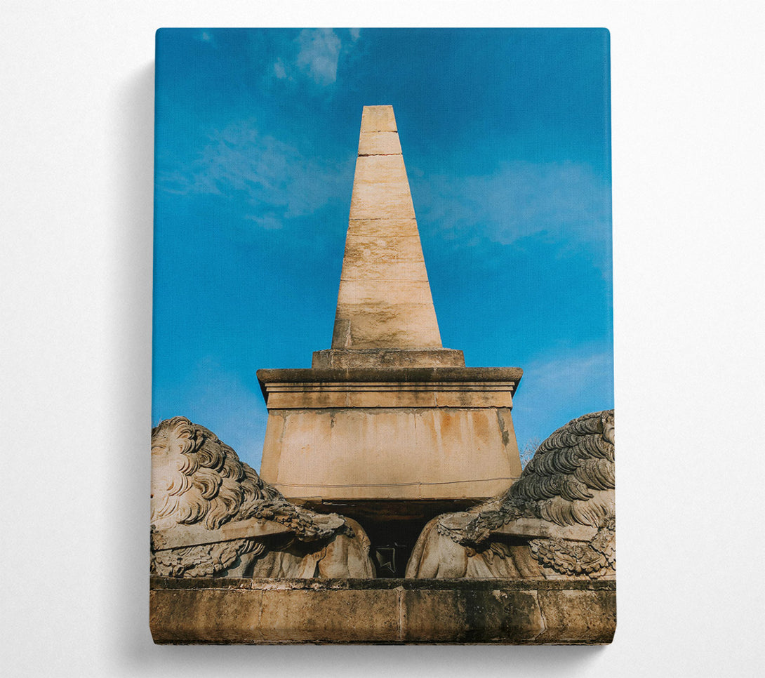  A Canvas Print of Stone Guardians Of Beige Canvas Wall Art