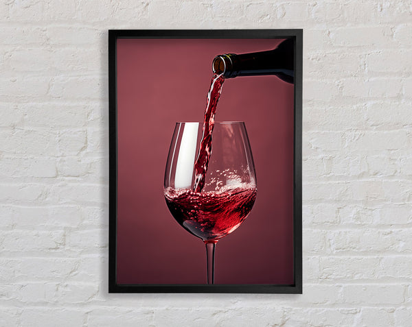 Wine Pour Red Framed Print