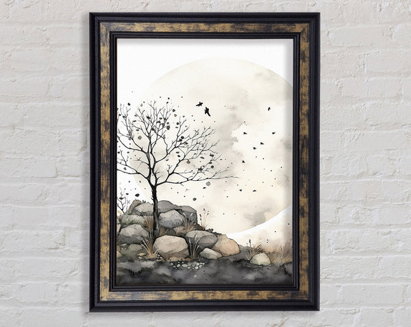 Winter Moon Framed Print