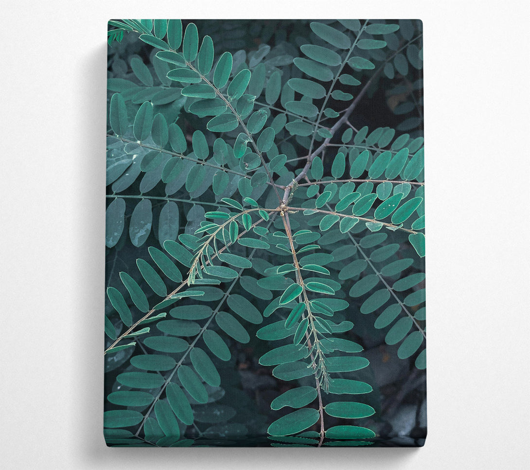  A Canvas Print of Emerald Leaf Symphony Canvas Art