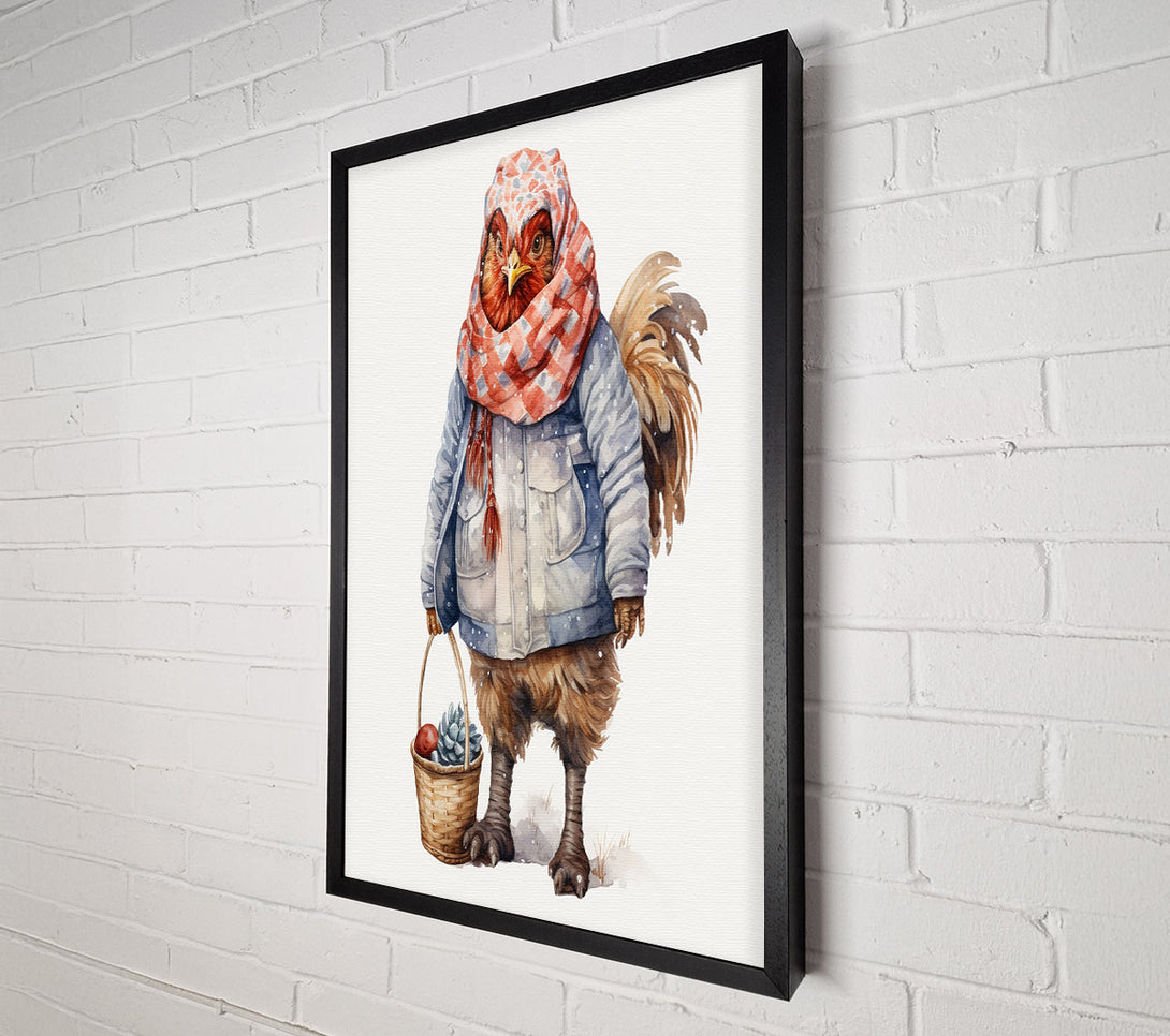  A Canvas Print of Winter Rooster Canvas Art