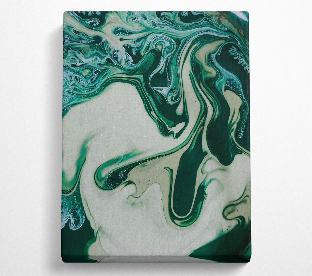  A Canvas Print of Emerald Swirls Canvas Wall Art