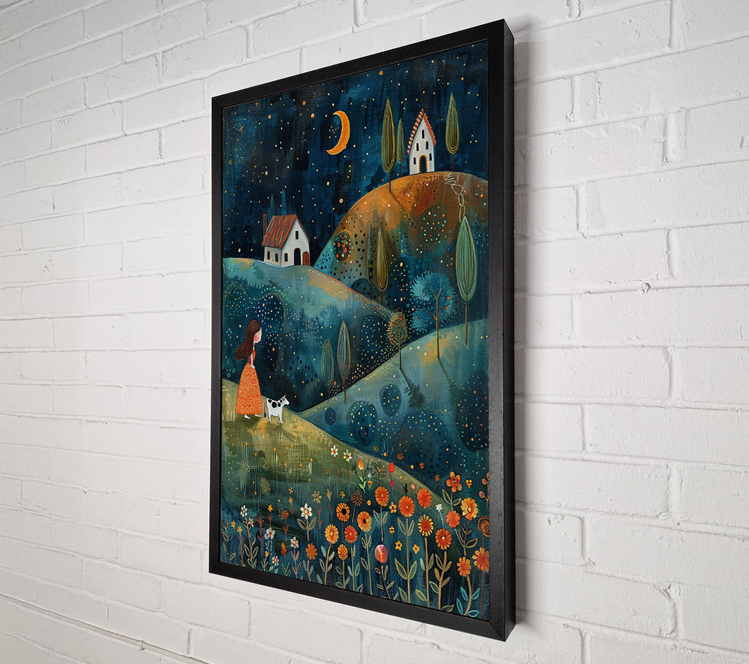  A Canvas Print of Midnight Blue Hillsides Canvas Wall Art