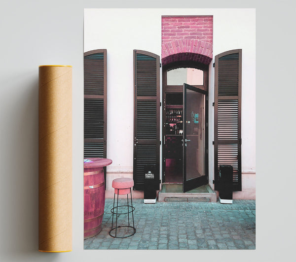 Pink Brick Entrance