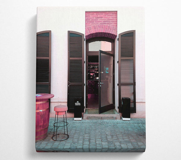  A Canvas Print of Pink Brick Entrance Canvas Wall Art