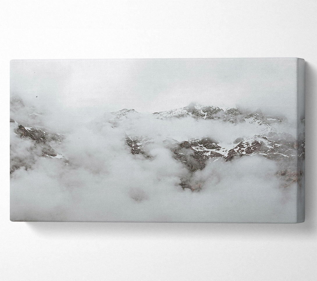  A Canvas Print of White Peaks In Mist Canvas Art