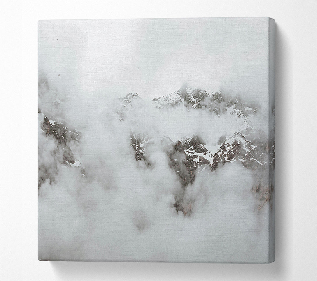  A Canvas Print of White Peaks In Mist Canvas Art