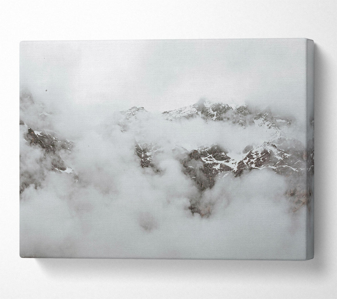  A Canvas Print of White Peaks In Mist Canvas Art