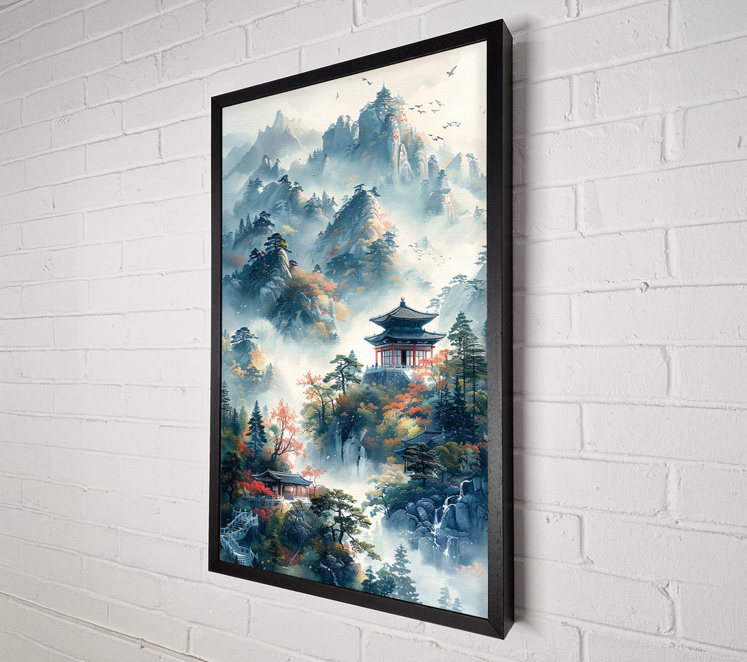  A Canvas Print of Misty Blue Mountaintops Canvas Art