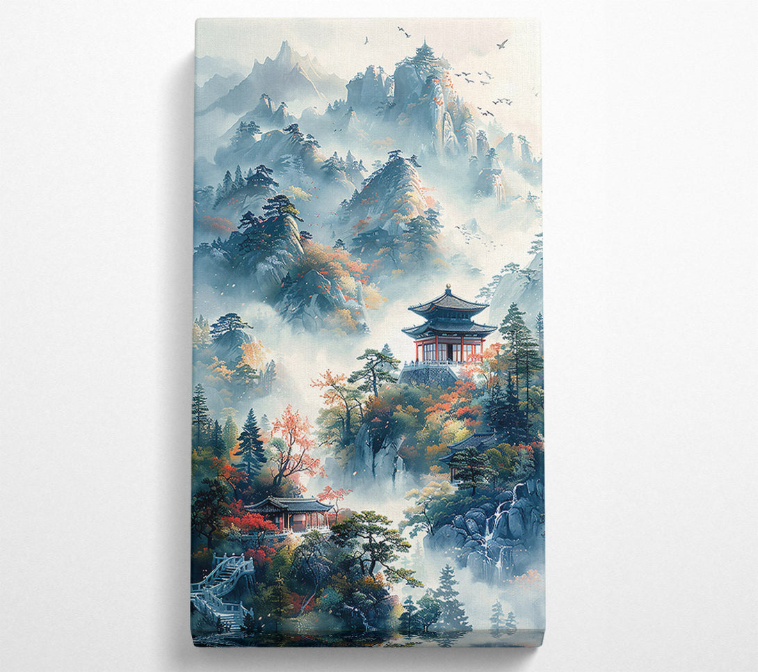  A Canvas Print of Misty Blue Mountaintops Canvas Art