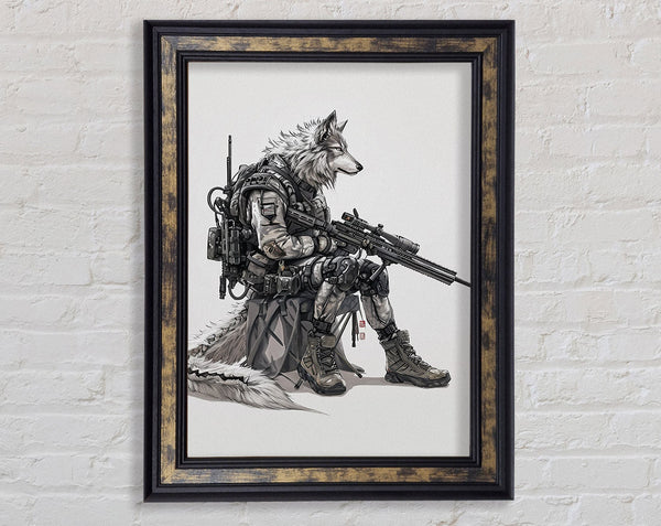 Wolf Soldier Framed Print