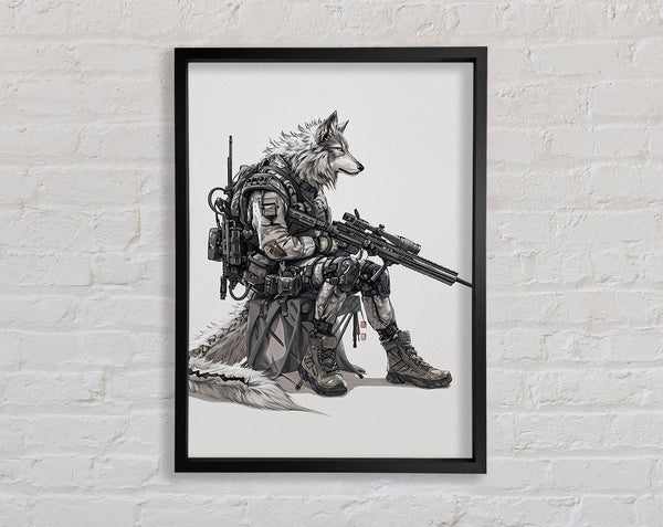 Wolf Soldier Framed Print