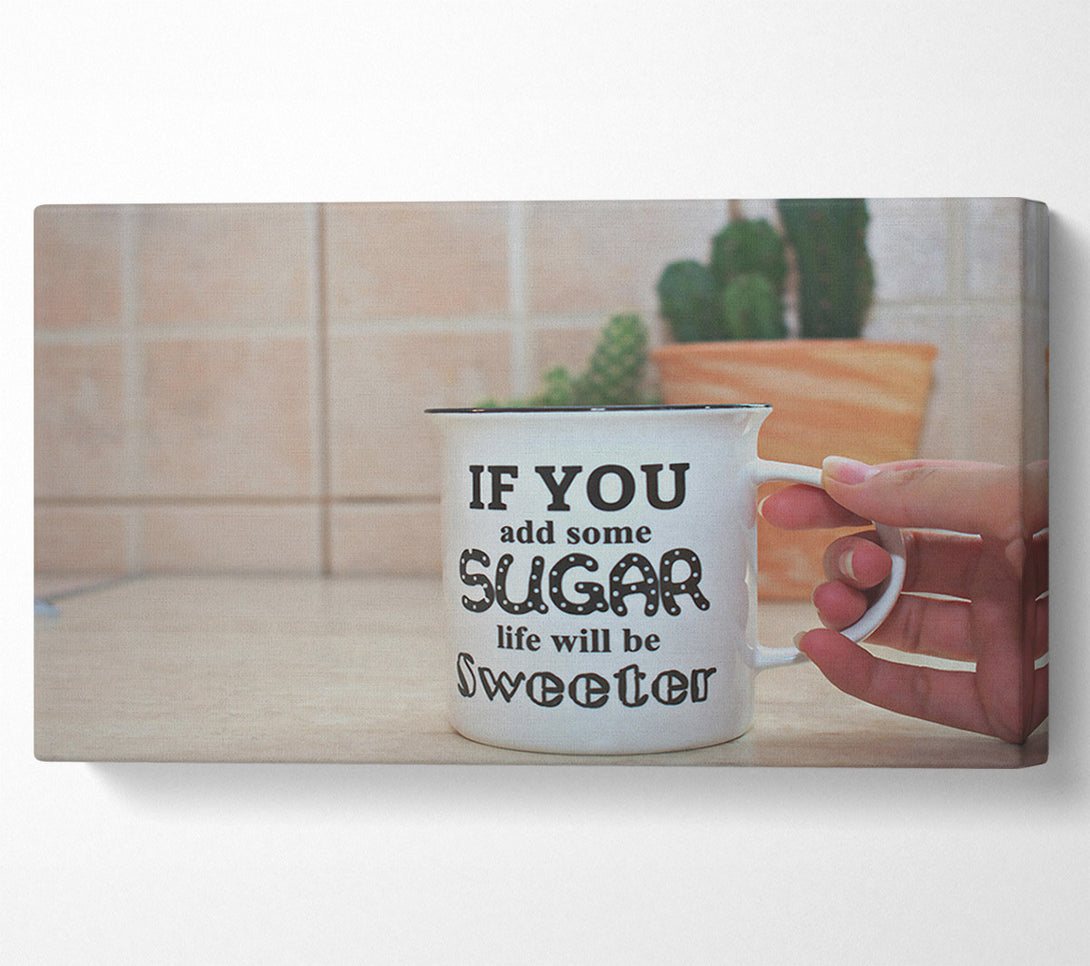  A Canvas Print of White Sugar Sweetness Canvas Wall Art