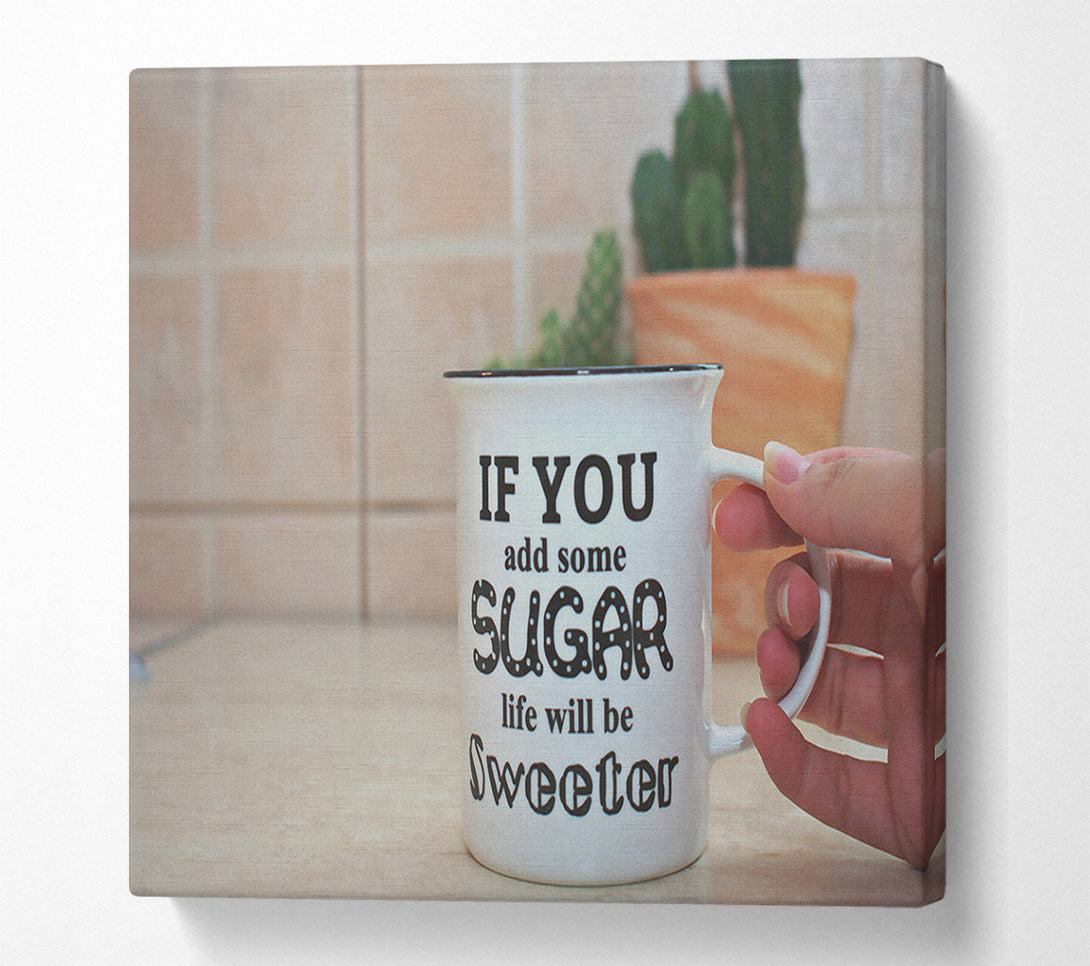  A Canvas Print of White Sugar Sweetness Canvas Wall Art