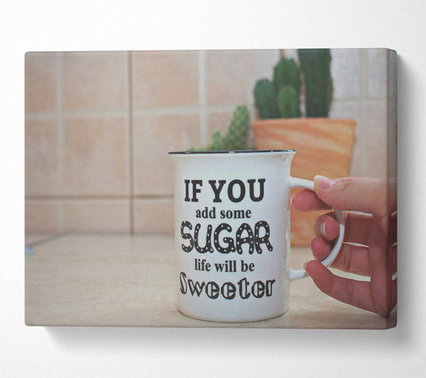  A Canvas Print of White Sugar Sweetness Canvas Wall Art