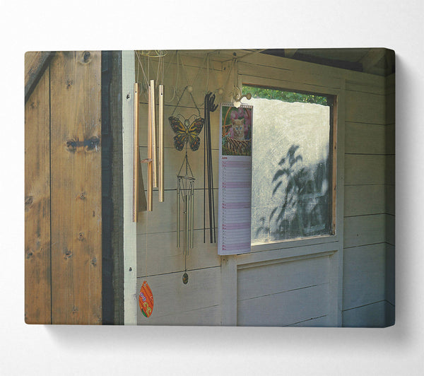  A Canvas Print of Golden Shed Serenity Canvas Art