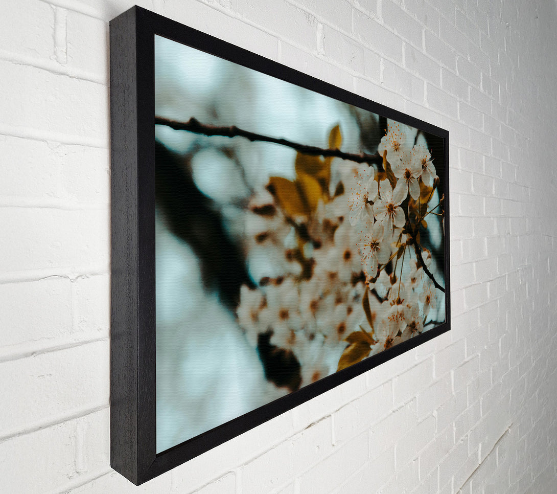  A Canvas Print of Teal Spring Blossoms Canvas Wall Art