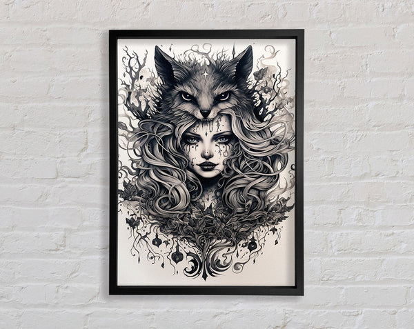 Wolf Woman Framed Print