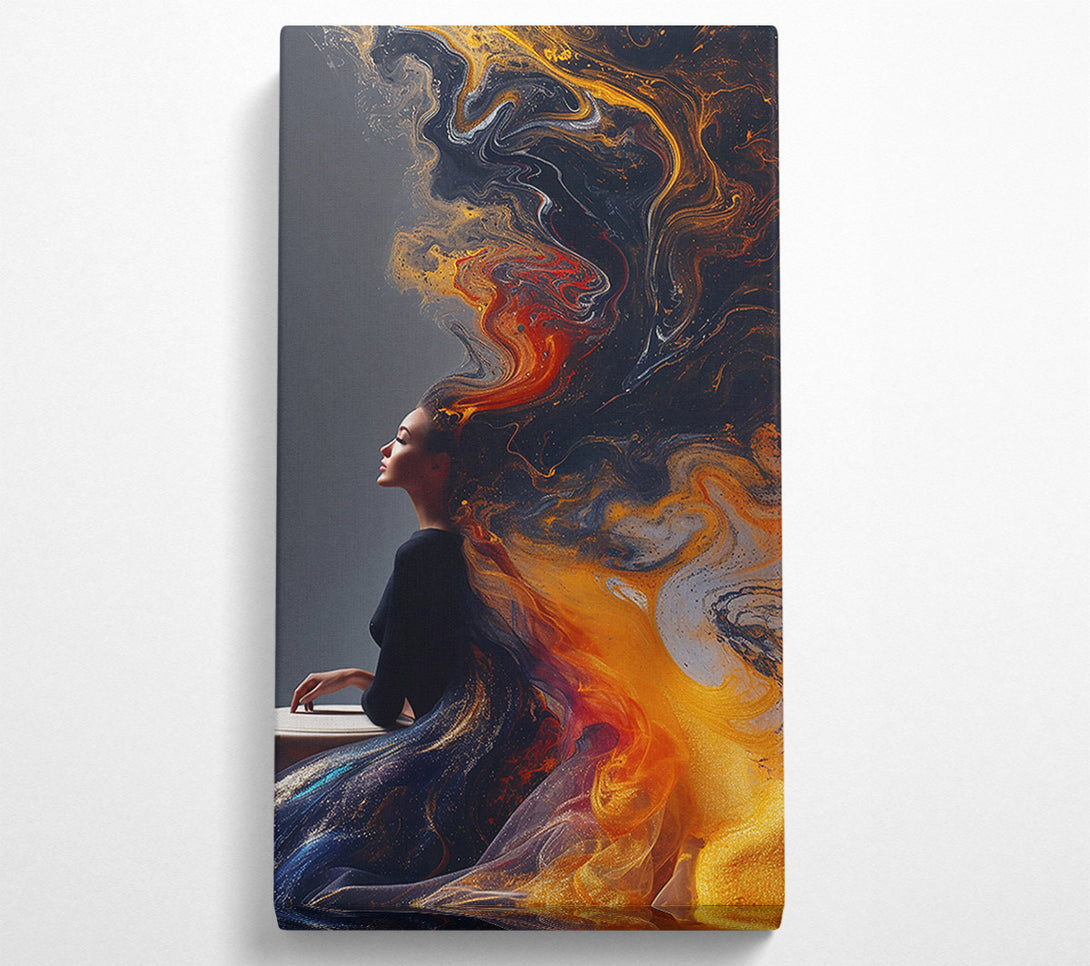  A Canvas Print of Golden Liquid Dreams Canvas Print