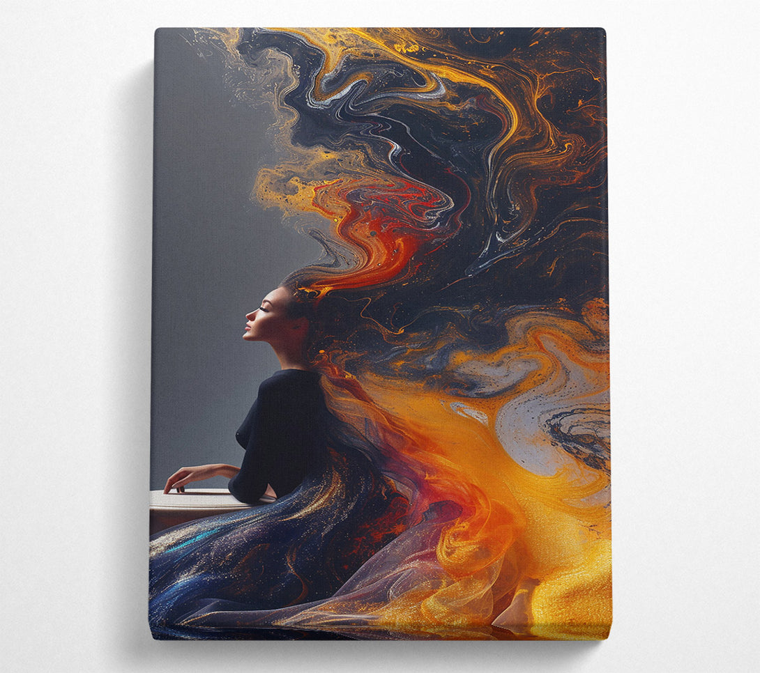  A Canvas Print of Golden Liquid Dreams Canvas Print