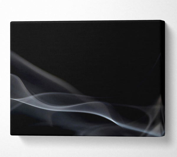  A Canvas Print of White Smoke Curls Canvas Print