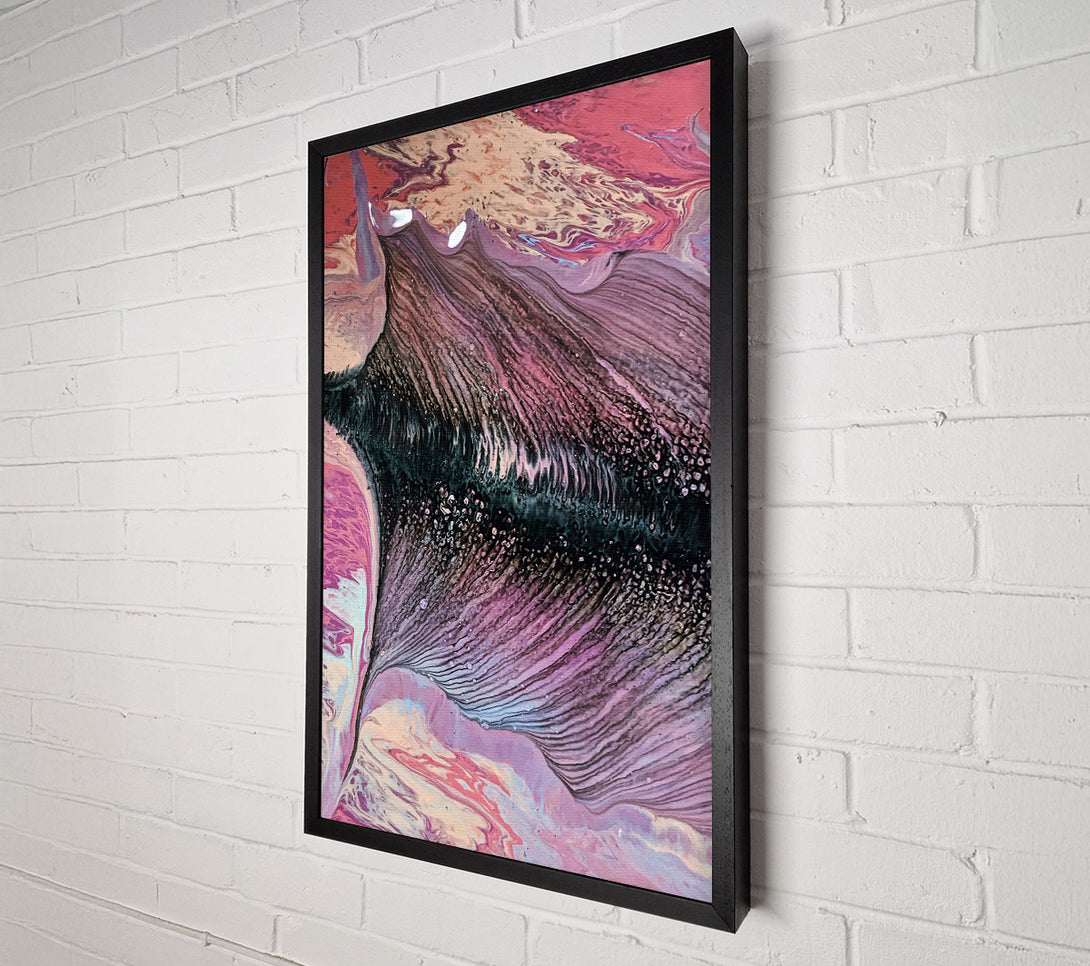  A Canvas Print of Pink & Black Swirls Canvas Art