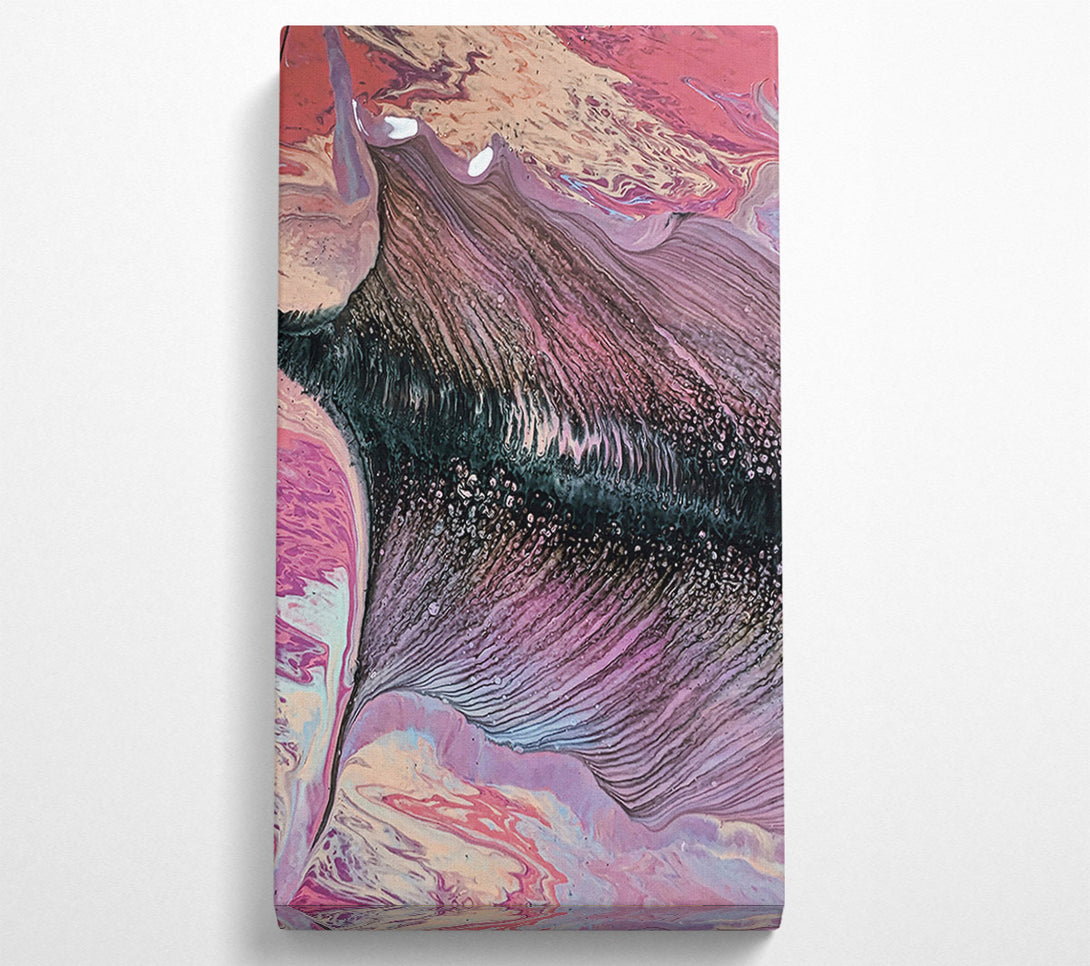  A Canvas Print of Pink & Black Swirls Canvas Art