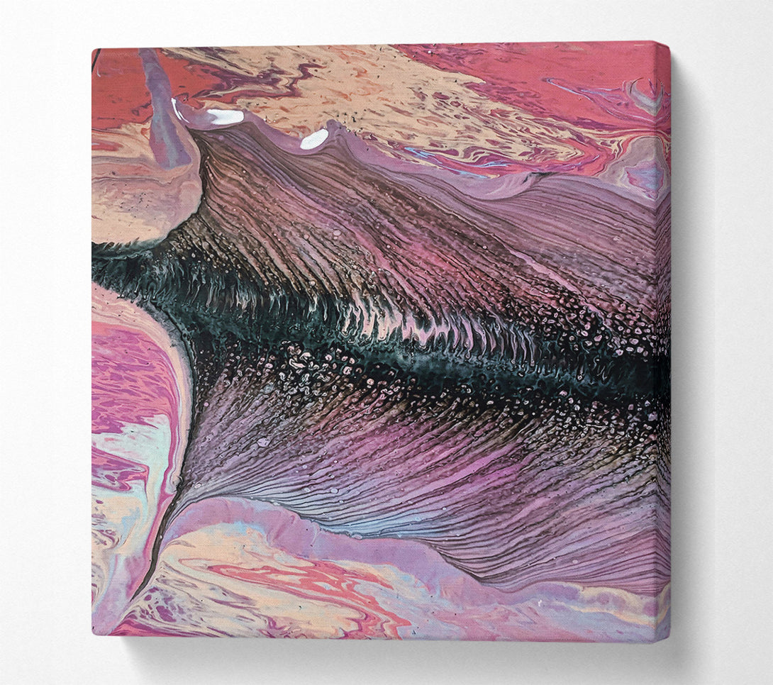  A Canvas Print of Pink & Black Swirls Canvas Art