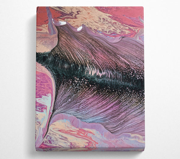  A Canvas Print of Pink & Black Swirls Canvas Art