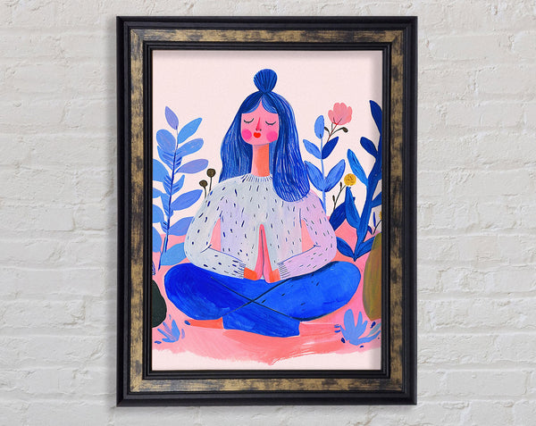 Woman At Peace Boho Framed Print