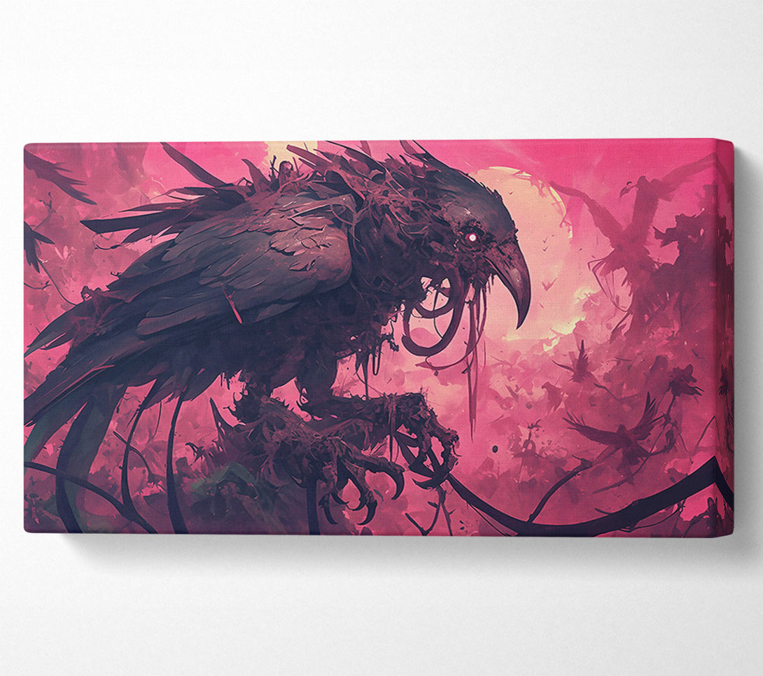  A Canvas Print of Crimson Raven'S Reign Canvas Wall Art