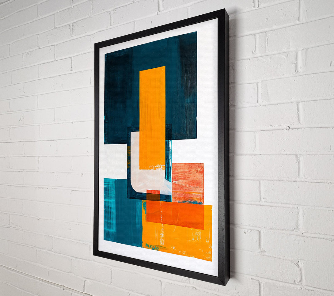  A Canvas Print of Amber Geometric Abstract Canvas Print