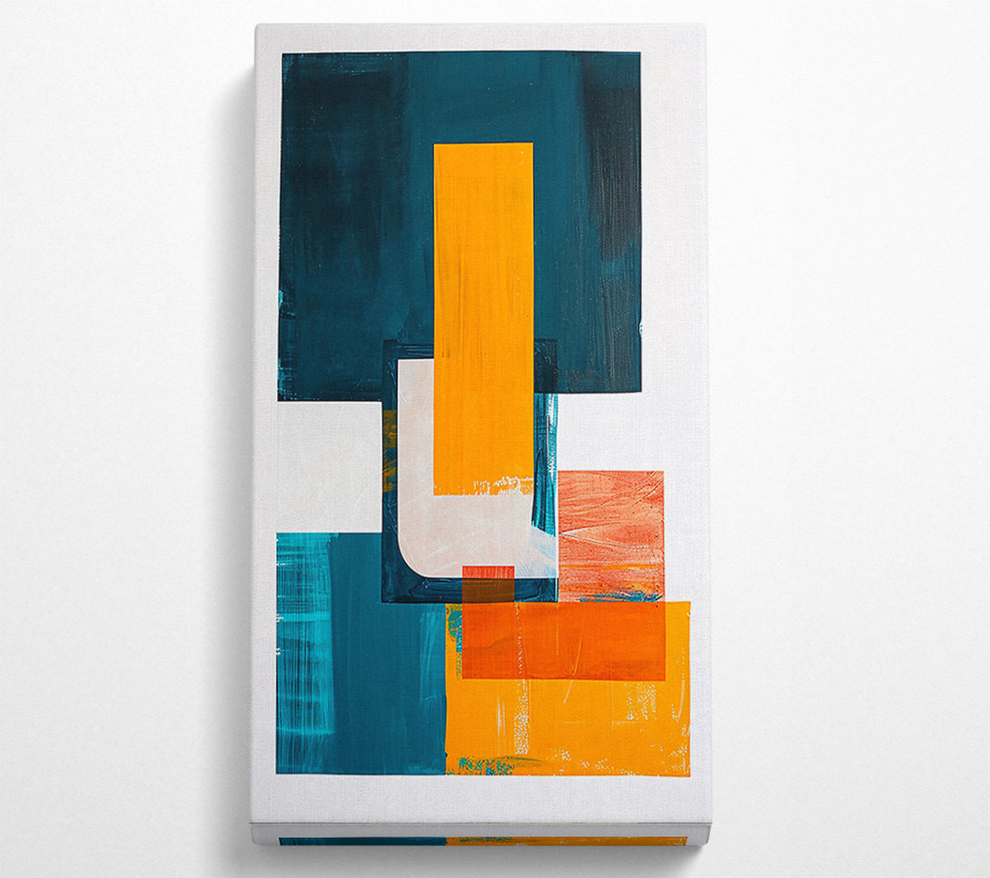  A Canvas Print of Amber Geometric Abstract Canvas Print