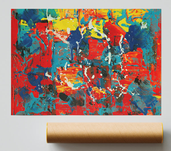 Red Abstract Splashes