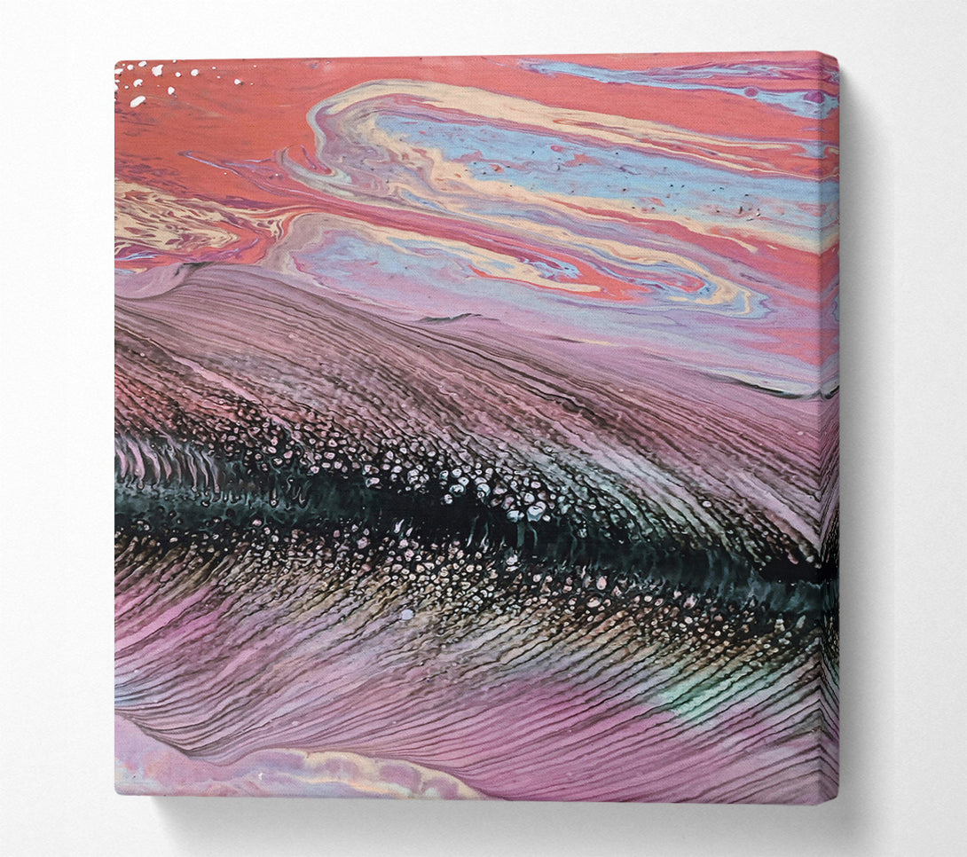  A Canvas Print of Pink And Peach Swirls Canvas Art