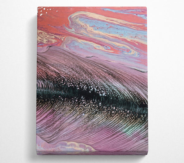  A Canvas Print of Pink And Peach Swirls Canvas Art