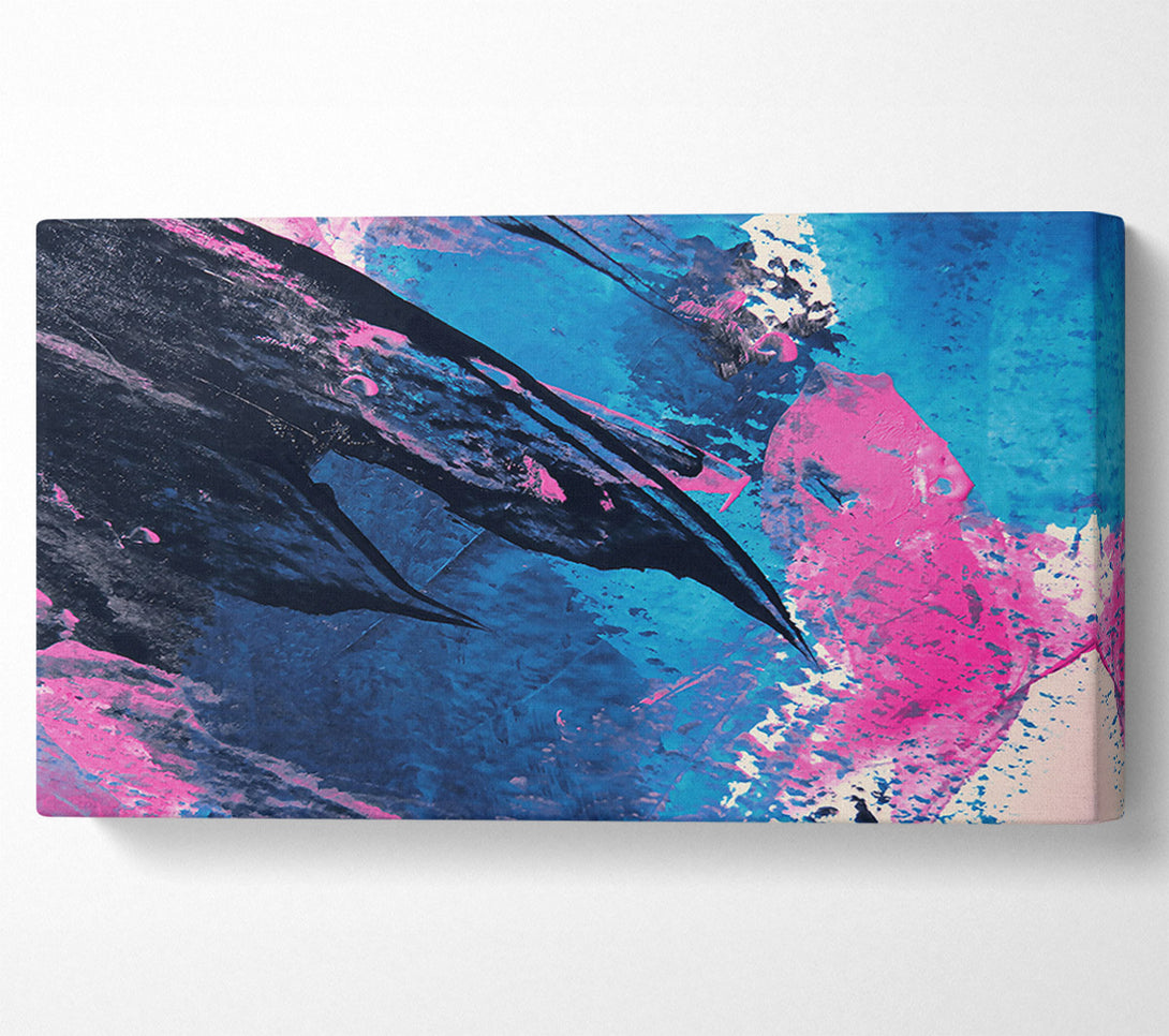  A Canvas Print of Blue And Pink Abstraction Canvas Print