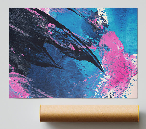 Blue And Pink Abstraction Giclee Print