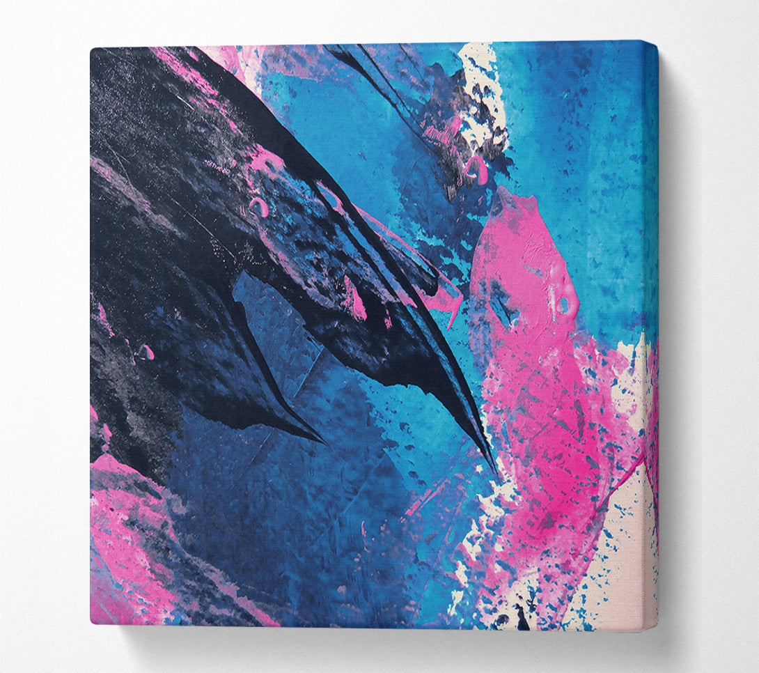  A Canvas Print of Blue And Pink Abstraction Canvas Print