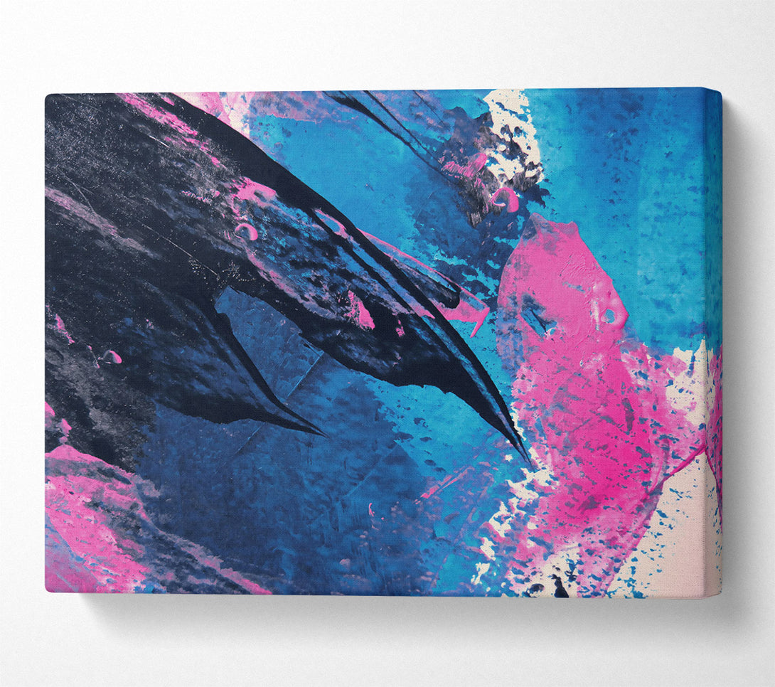  A Canvas Print of Blue And Pink Abstraction Canvas Print