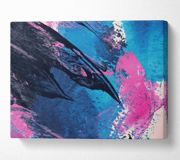  A Canvas Print of Blue And Pink Abstraction Canvas Print