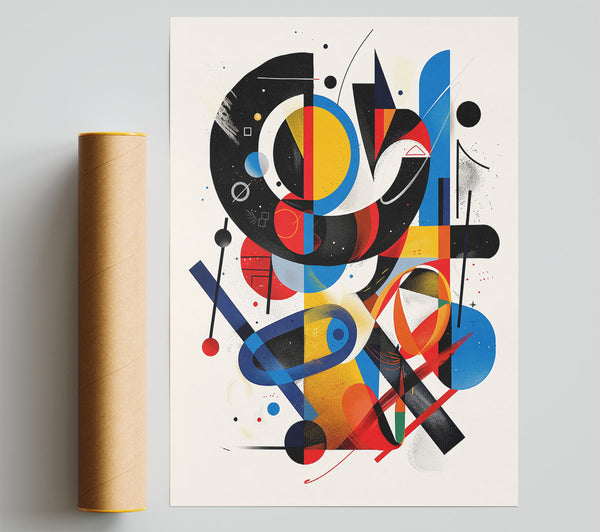 Red Abstract Chaos Print