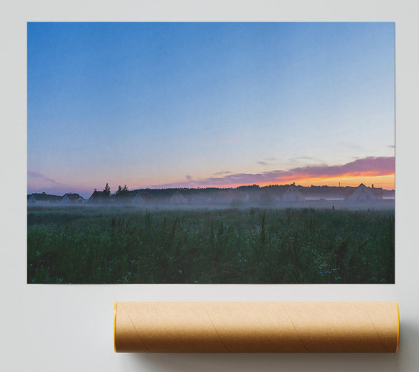 Pink Sky Mist Poster