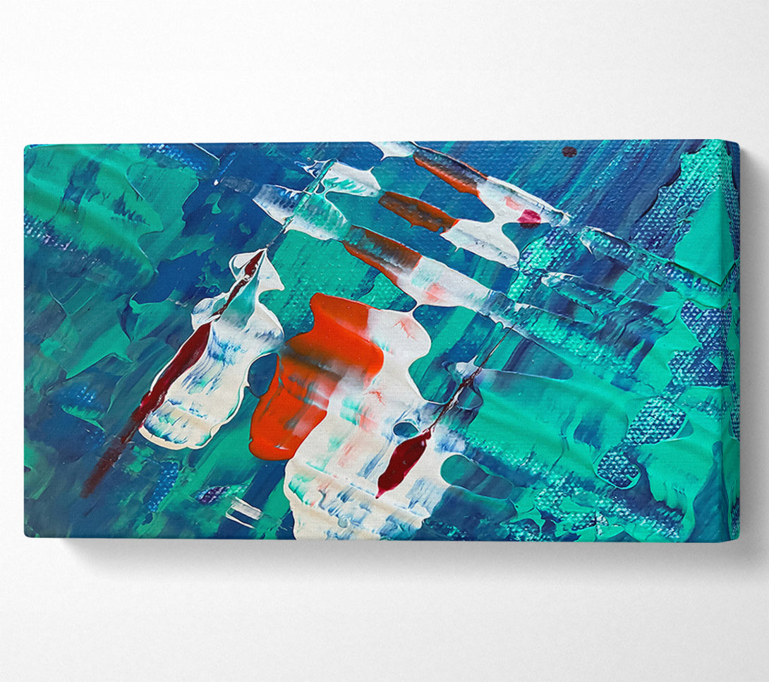  A Canvas Print of Emerald And Crimson Dance Canvas Wall Art