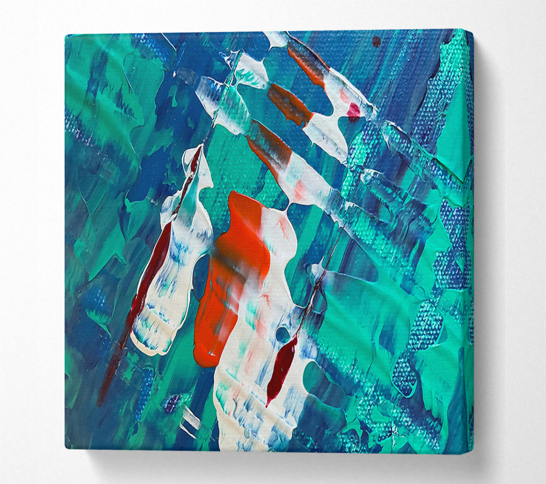  A Canvas Print of Emerald And Crimson Dance Canvas Wall Art