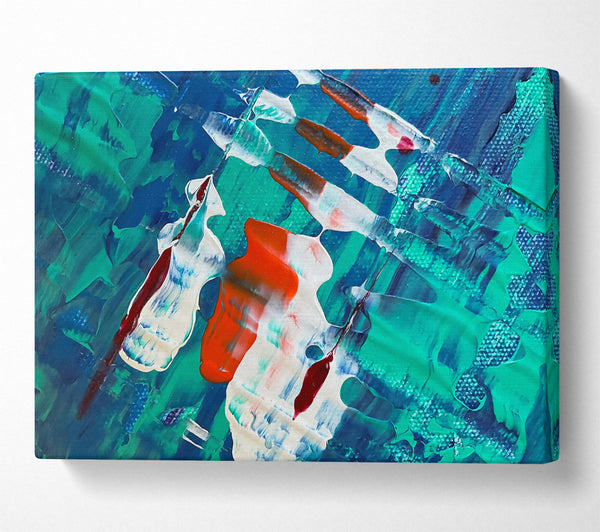  A Canvas Print of Emerald And Crimson Dance Canvas Wall Art
