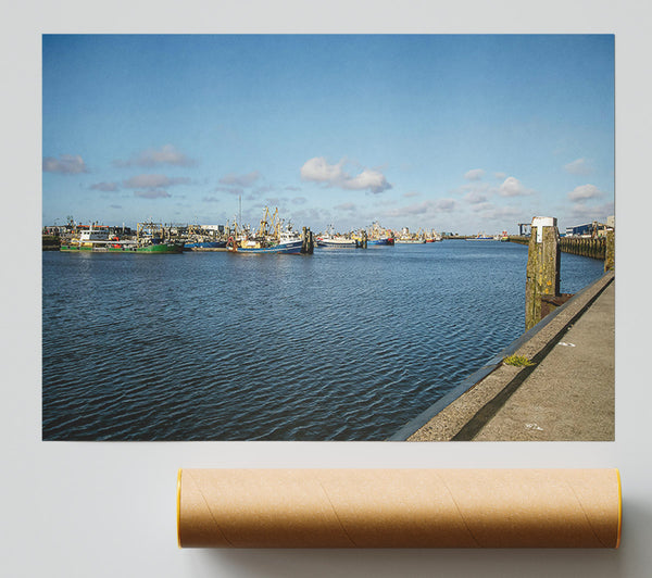 Blue Harbor Calm Print