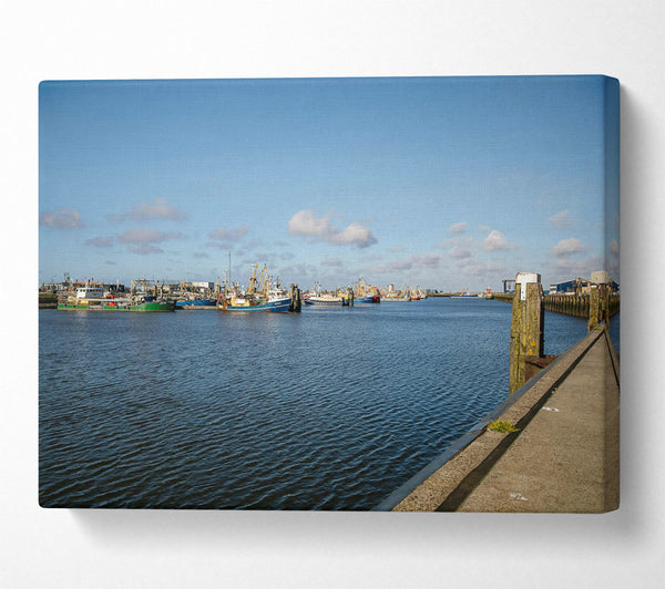  A Canvas Print of Blue Harbor Calm Canvas Print