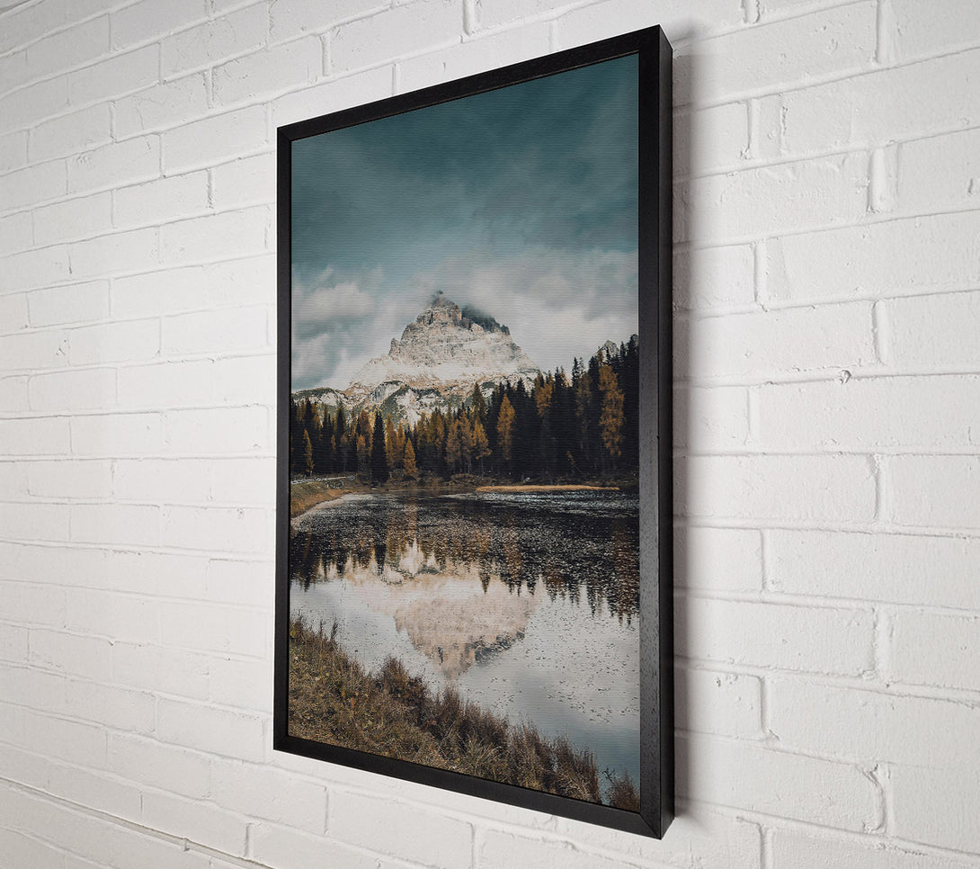  A Canvas Print of Pale Mountain Reflection Canvas Art