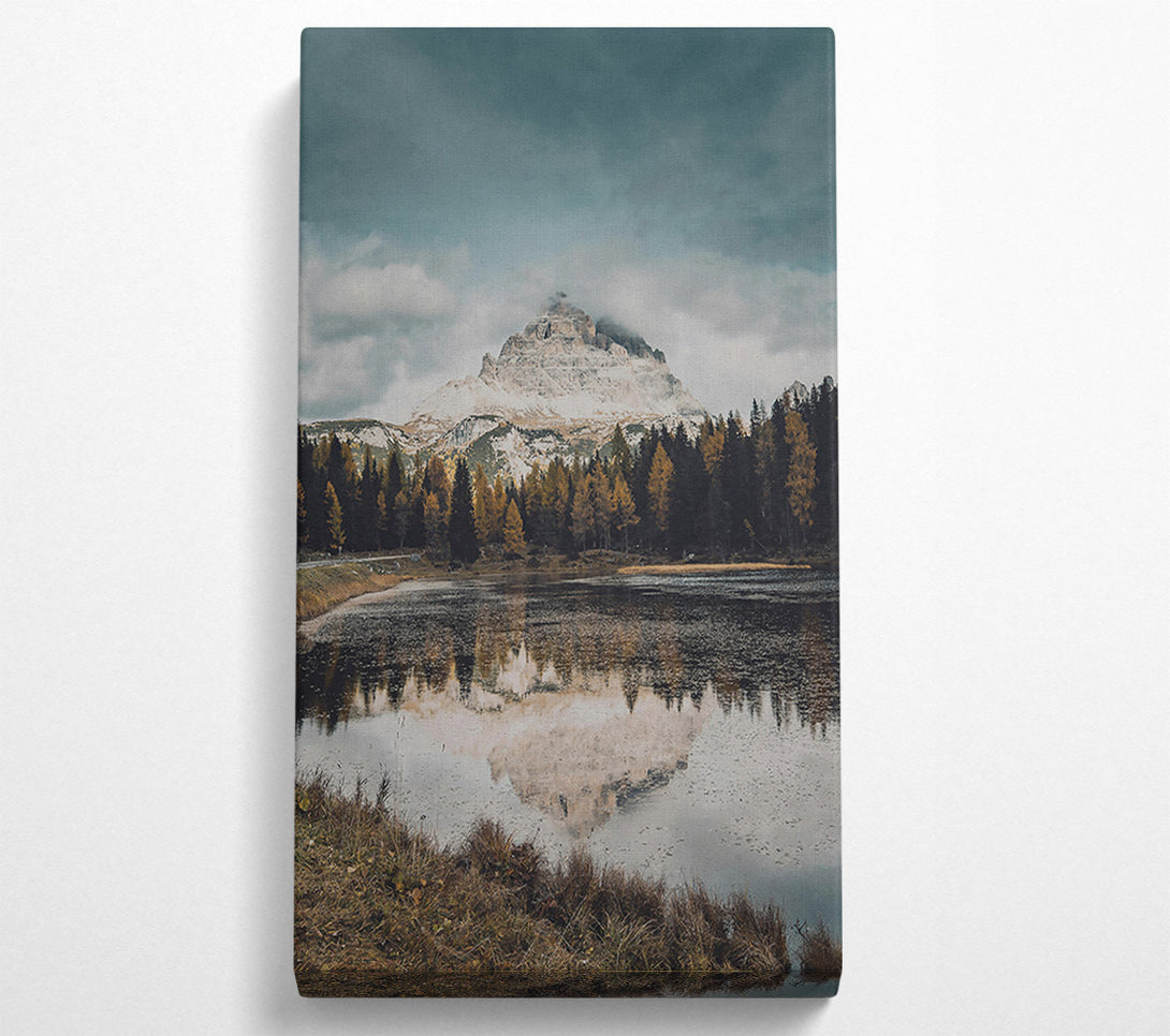  A Canvas Print of Pale Mountain Reflection Canvas Art